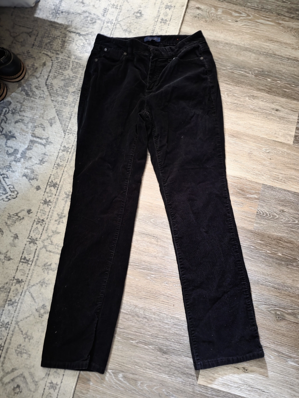 Talbots Black Straight-Leg Corduroy Jeans